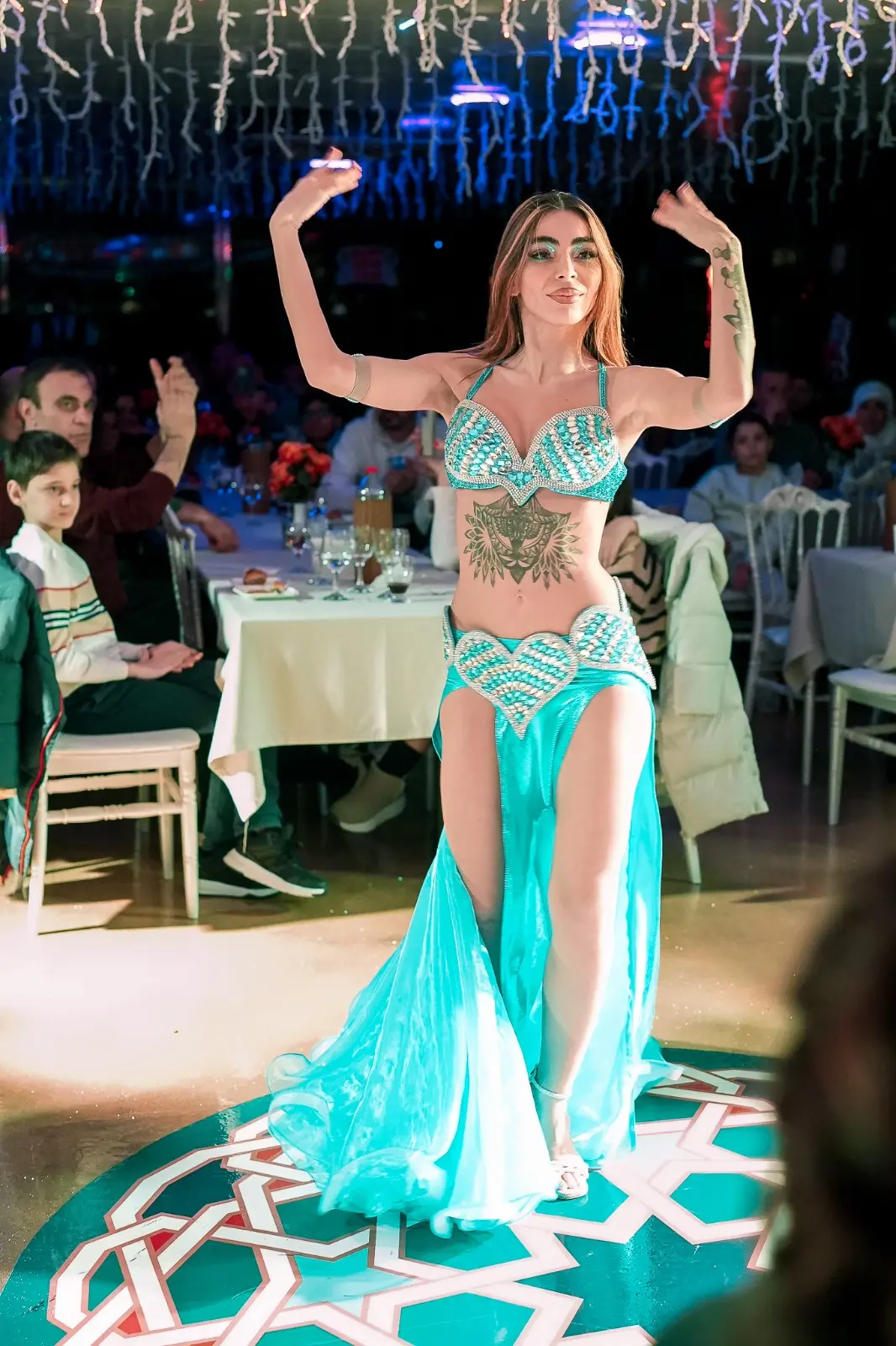 Stage performance during the Bosphorus dinner cruise